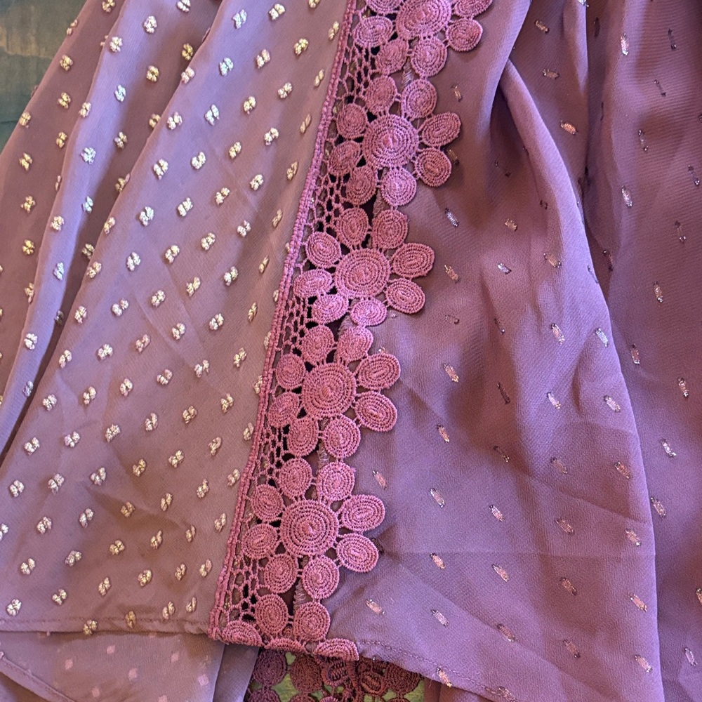 Free People Wine Red Polka Dot Maxi Dress - Picture 13 of 15